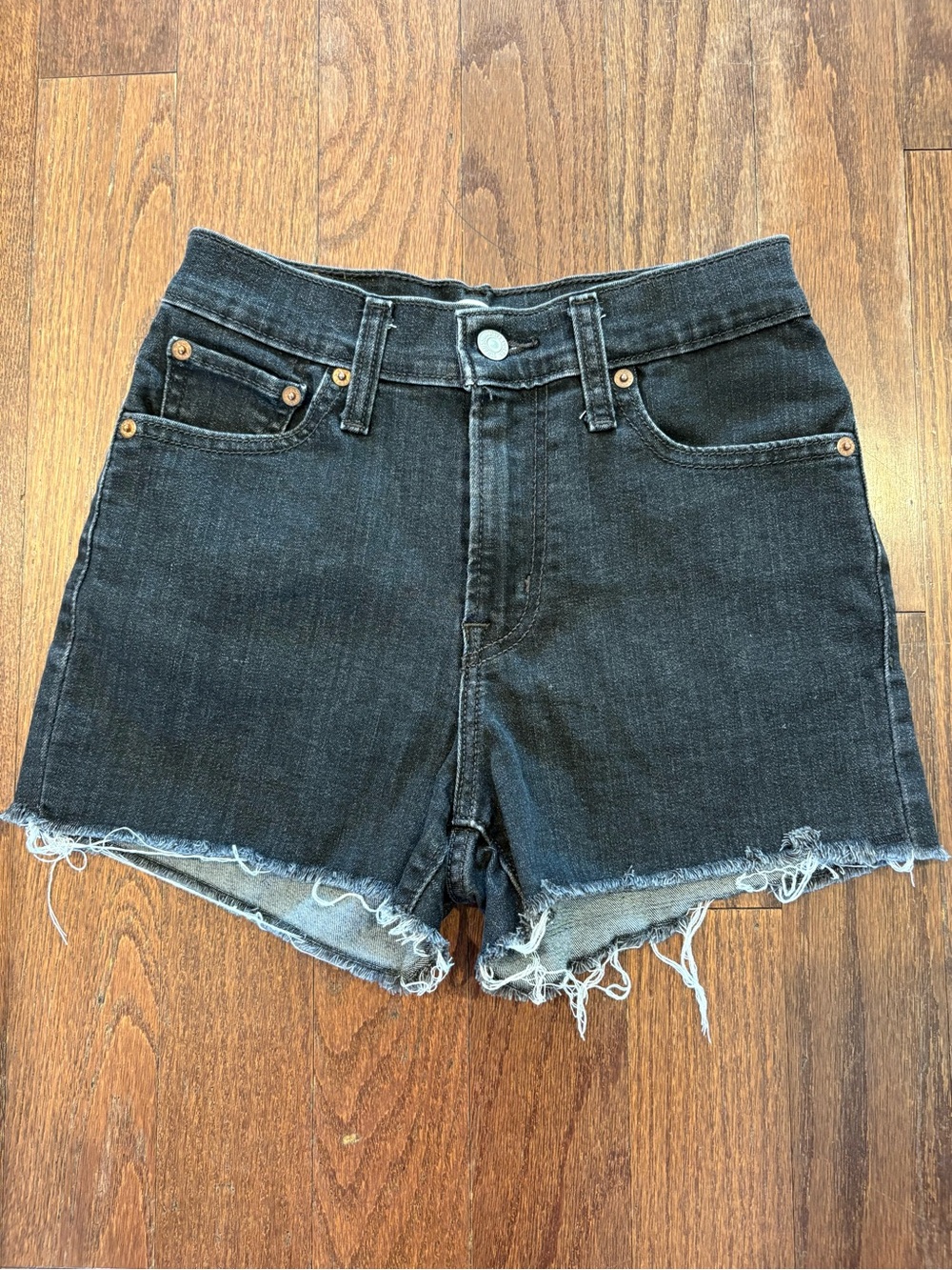 Levi’s Black Denim High-Rise Women's Shorts - Classic Cut